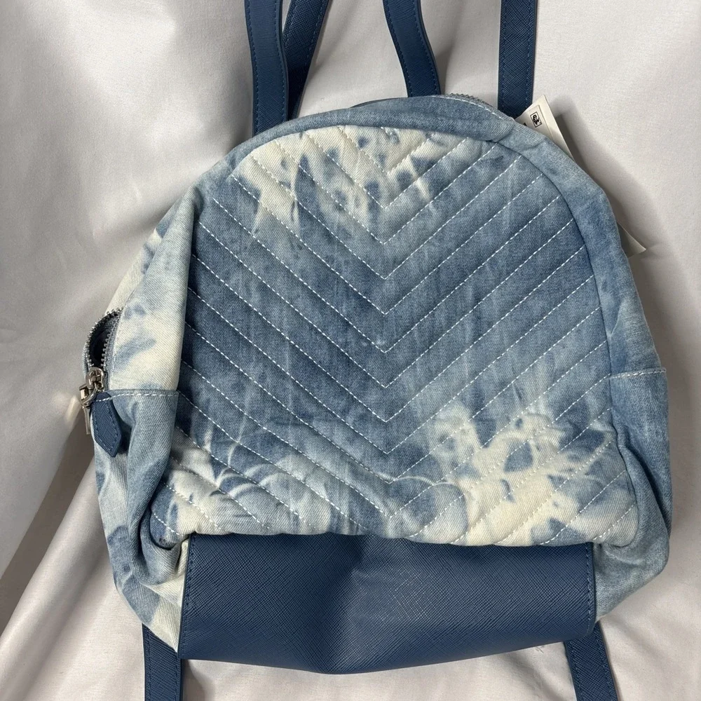 Steve Madden‎ Bjosie Tie Dye Small Backpack Youth Denim Blue White NEW